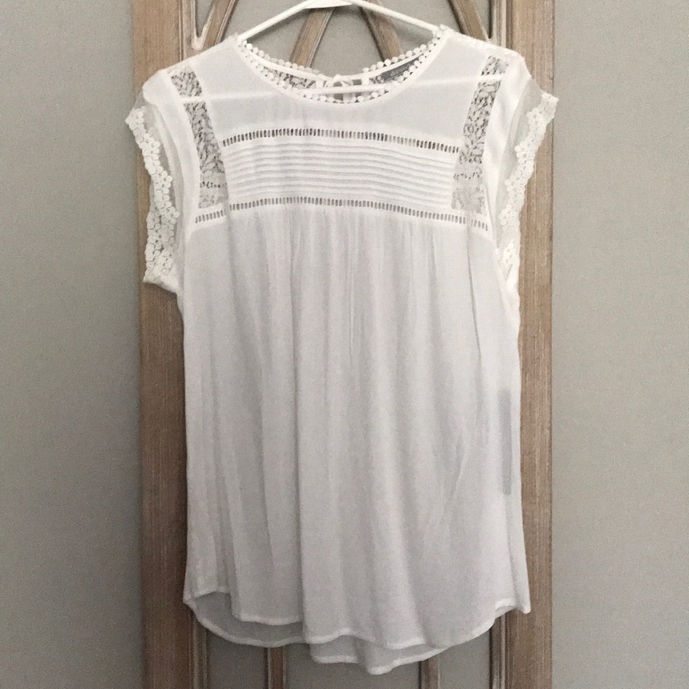 👚 NWT Daniel Rainn white blouse petite medium
